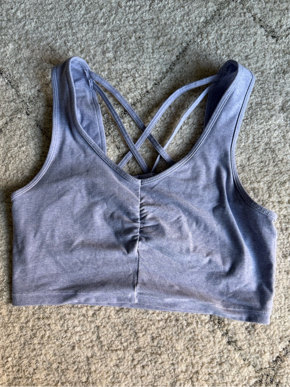 Zella Lavender Crisscross Sports Bra Size M